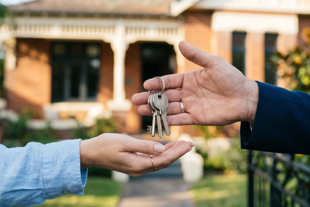 House keys handed over on a Sydney property purchase